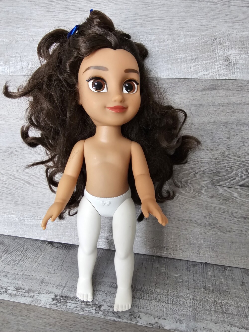 Disney Brown Hair Brown Eye Little Girl Doll No Clothes Toy Figure 11"